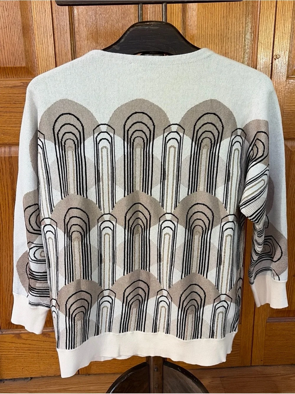 Women’s Chicos Art Deco Dolman Pullover Sweater Size XL Great Condition - Picture 2 of 8